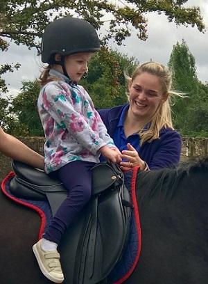 Blair horse-riding