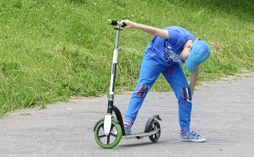 Boy on scooter