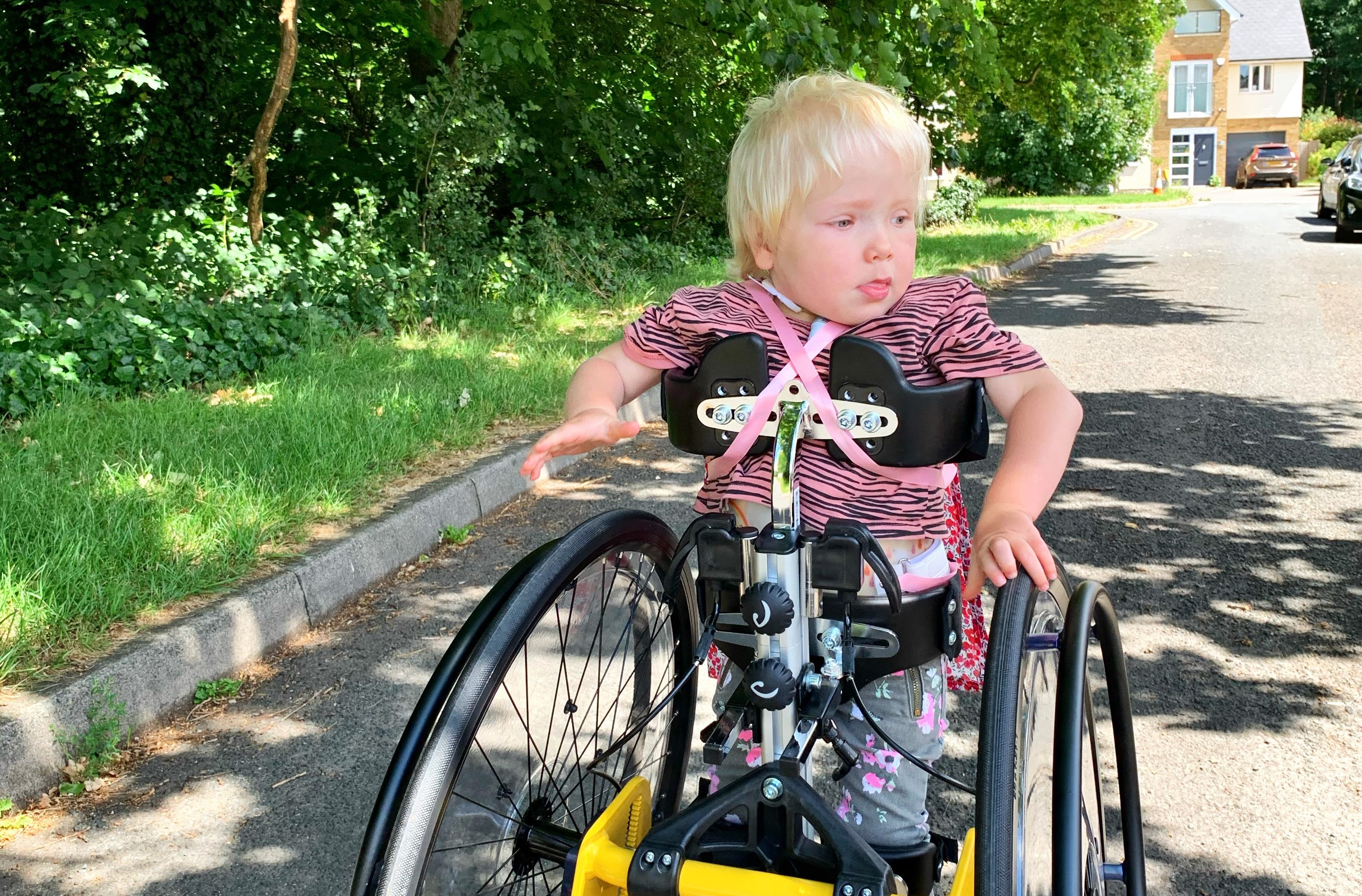 Gwen taking part in Superhero Tri for The Children's Trust