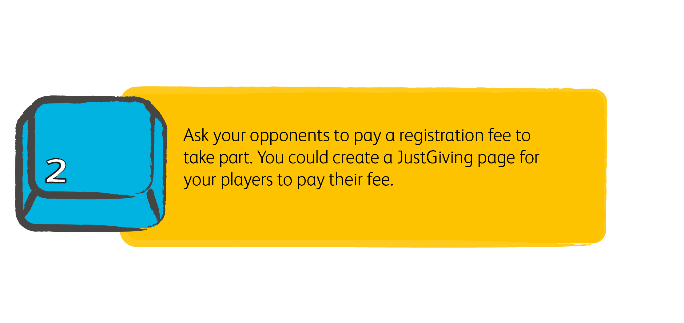 Ask your opponents to pay a registration fee to take part. You could create a JustGiving page for your players to pay their fee.