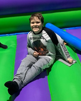 @imageright(Joey_bouncy_castle_260,{Joey's recovery includes having plenty of fun})