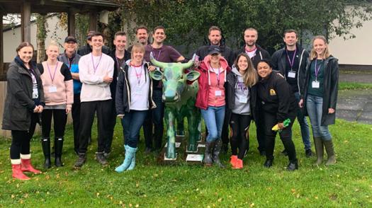 Group photo of happy day volunteers at The Children's Trust