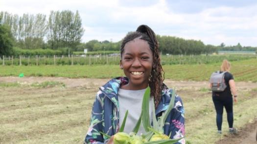 Brittney at the farm