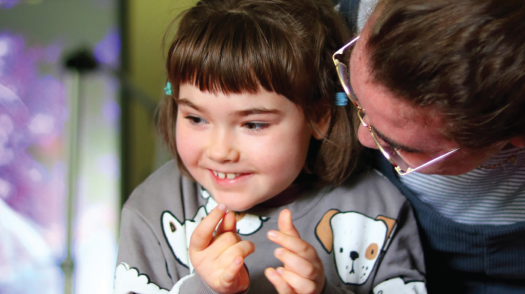 Olivia with teacher, Molly Ramsay