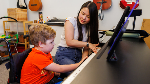 Ben playing piano