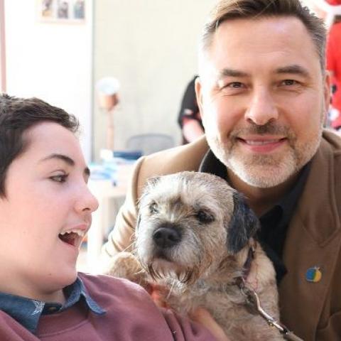 Liam meets David and his dog 'Burt'