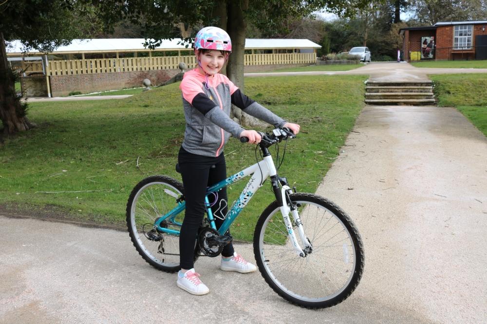 Madison on bike