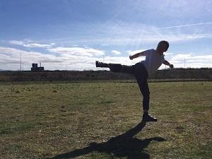 Henry in field