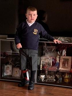 Harry in school uniform