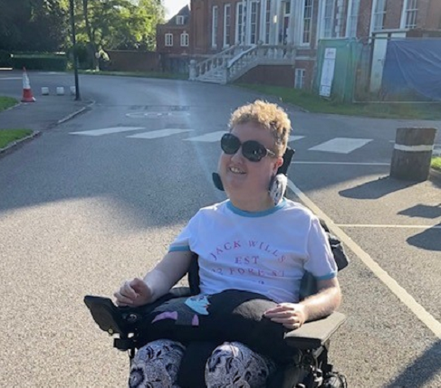 Maisie outside at The Children's Trust