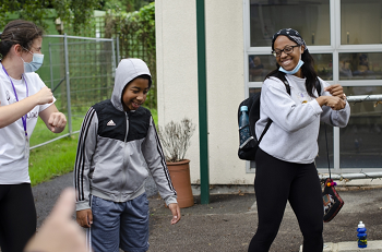 Aaron taking part in a Chance to Dance workshop at The Children's Trust