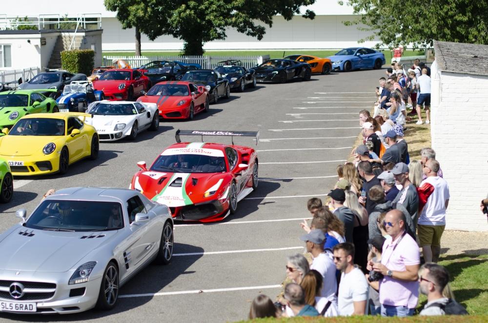 Crowds at charity Supercar Event at Goodwood 