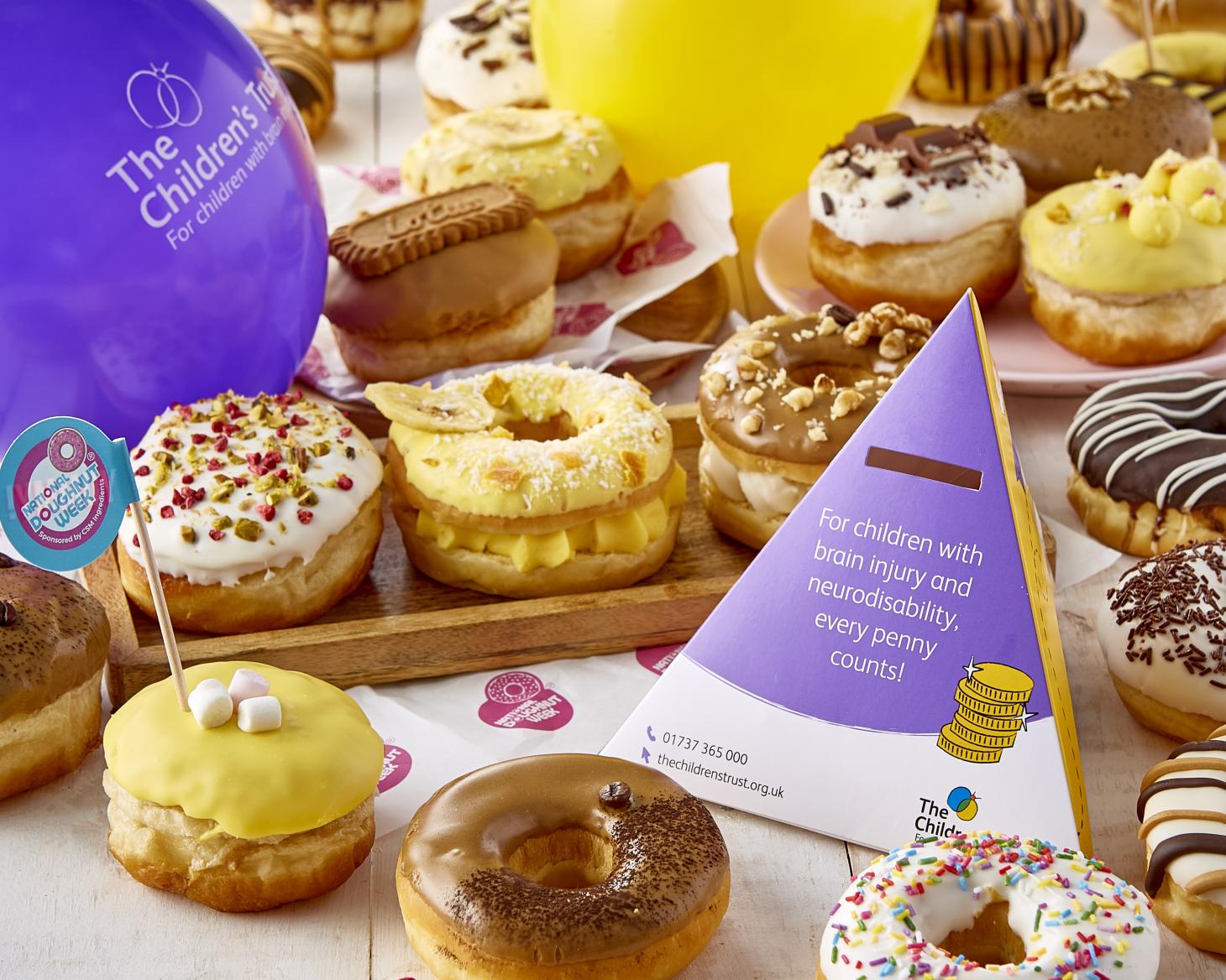 doughnuts and fundraising box