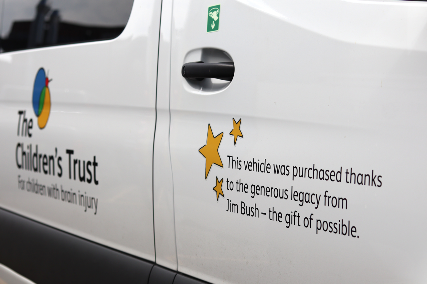 Minibus dedication to Jim Bush