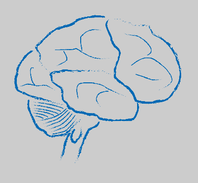 Dark blue brain