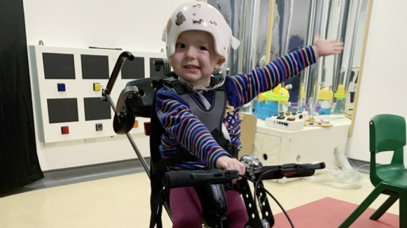 Millie riding a bike