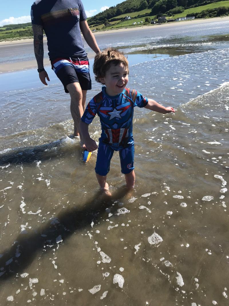 Ezra on the beach