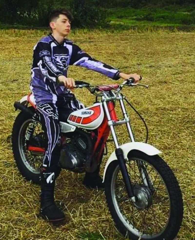 Haydn on a bike before his accident