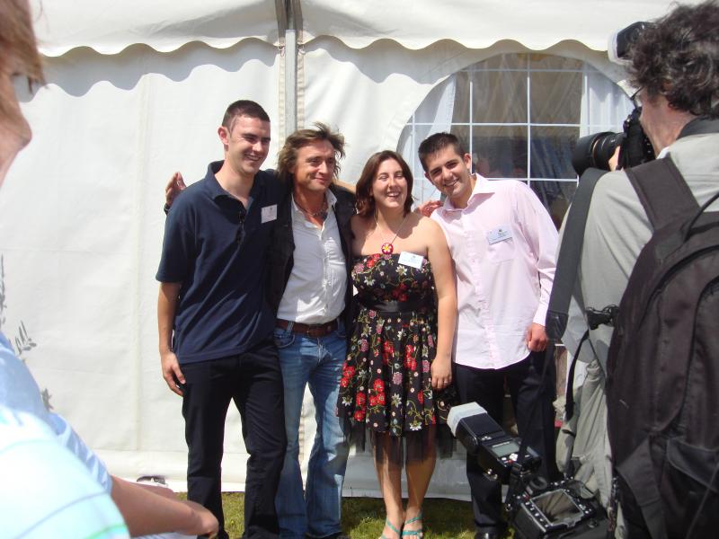 Jade at a charity event with Richard Hammond