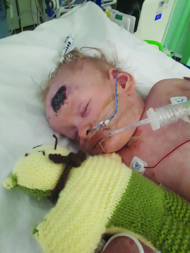 Kaden in hospital