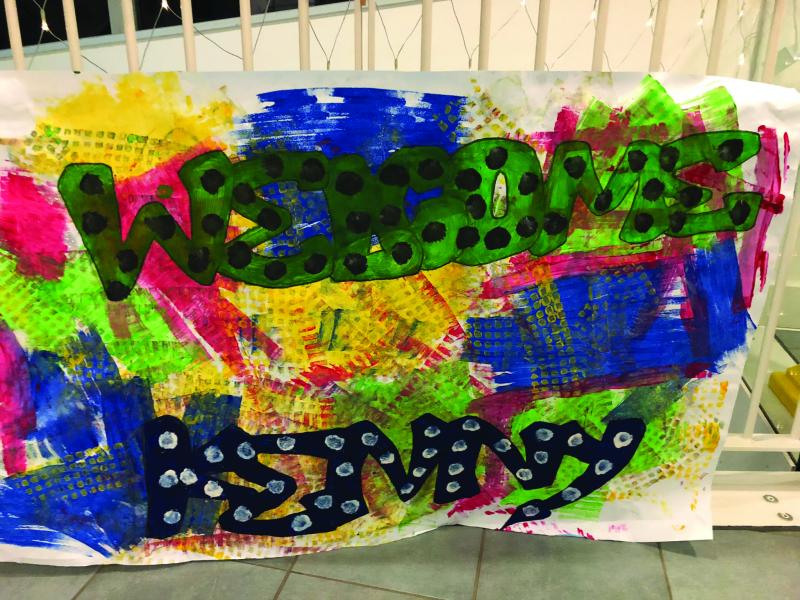 Kenny's welcome sign at The Children's Trust