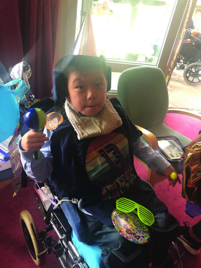 Kenny celebrating his birthday at The Children's Trust