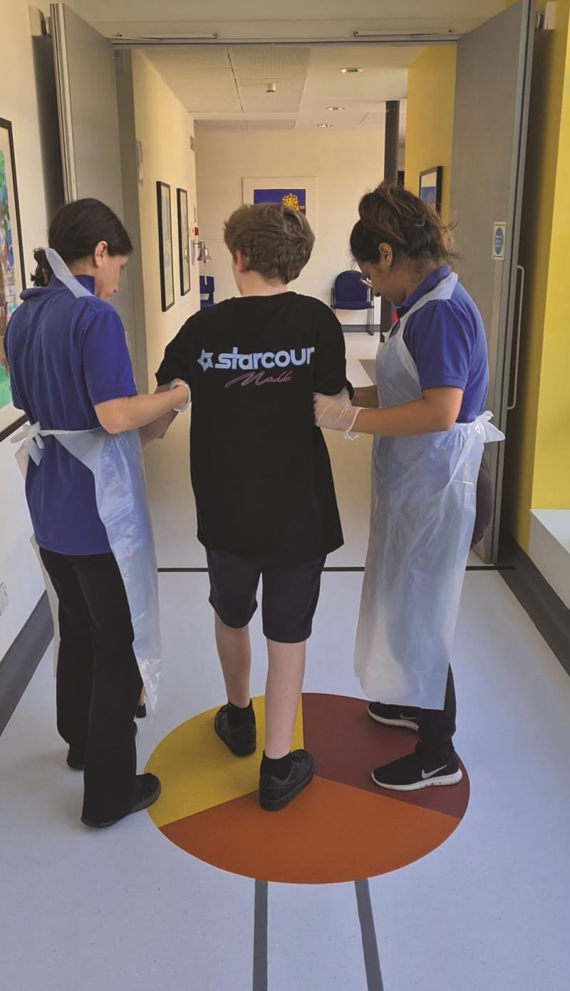 Marli in a rehabilitation session at The Children's Trust