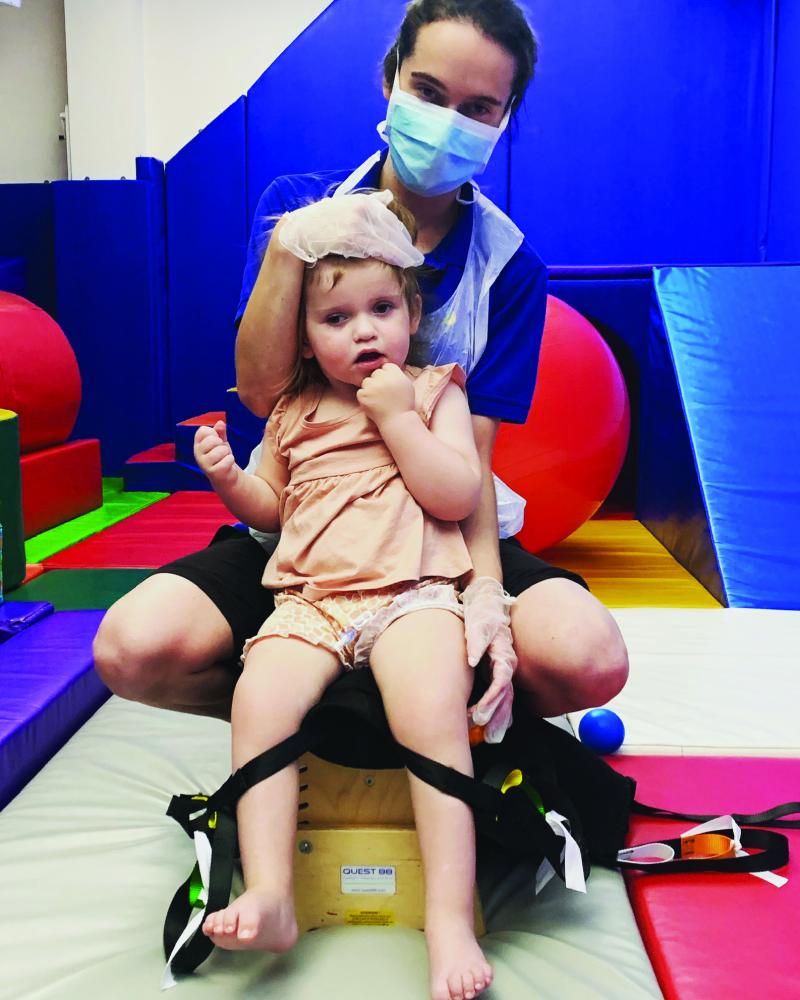 Mila in soft play at The Children's Trust