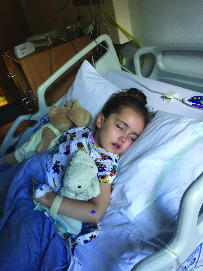 Mollie in hospital