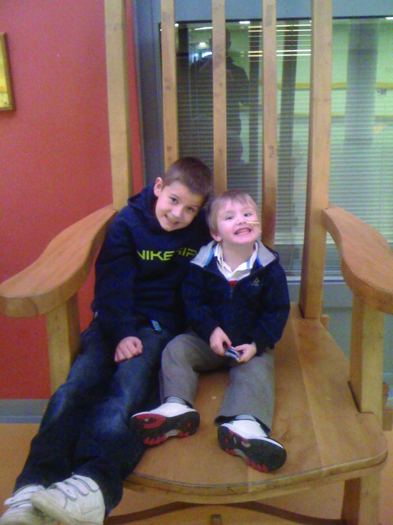 Riley after his nose feed was taken out