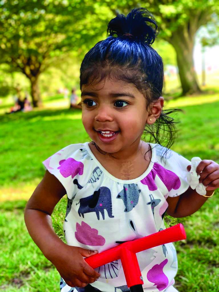 Saffron out at the park