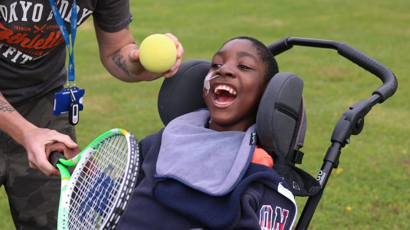 Josiah on tennis day