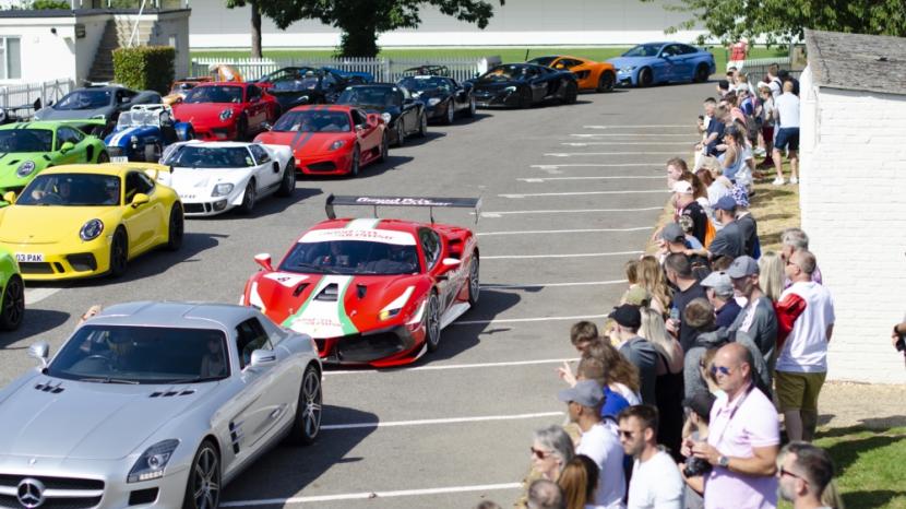 Crowds at charity Supercar Event at Goodwood 