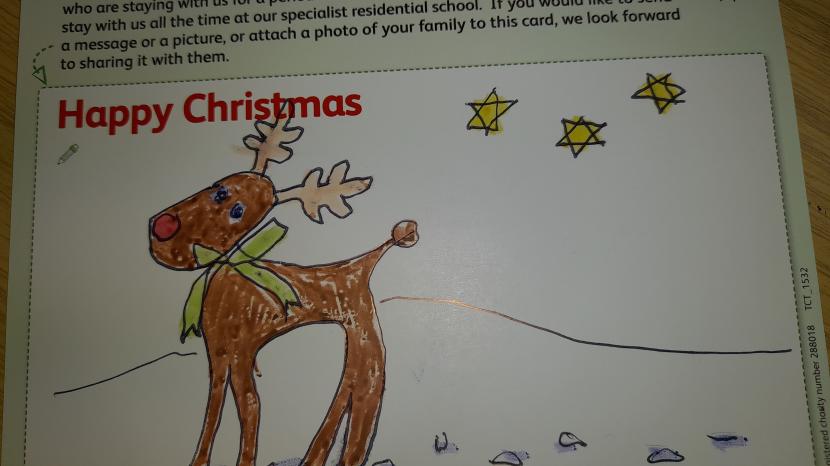 Drawing of a reindeer from one of our supporters