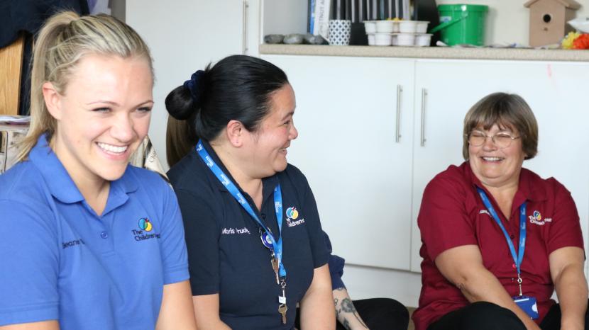 Three staff members