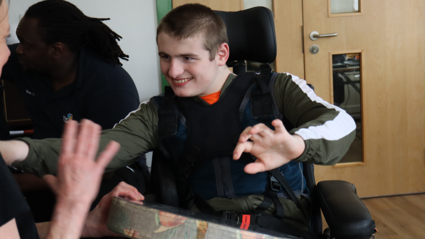 Zac during a music session