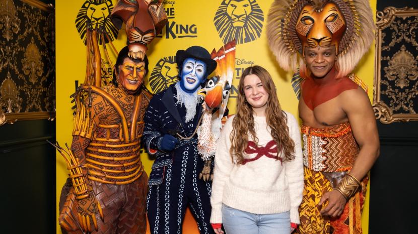 Valentina with the cast of Lion King
