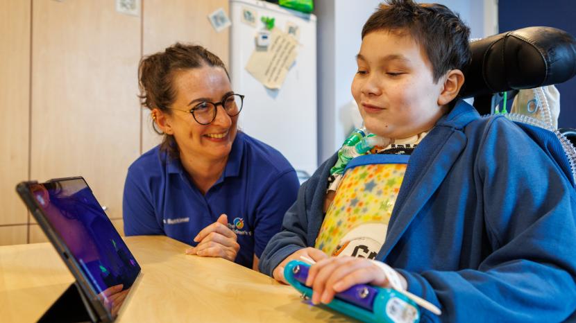 Leo in an occupational therapy session