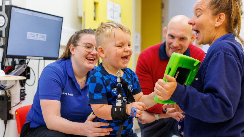Rueben using assistive technology