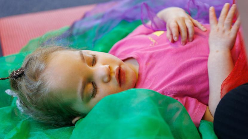 Millie in sensory class