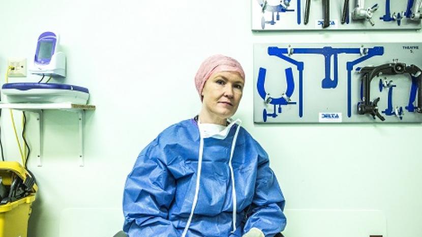 doctor wearing PPE stares at the camera, image credit: BBC/Label1/RyanMcNamara