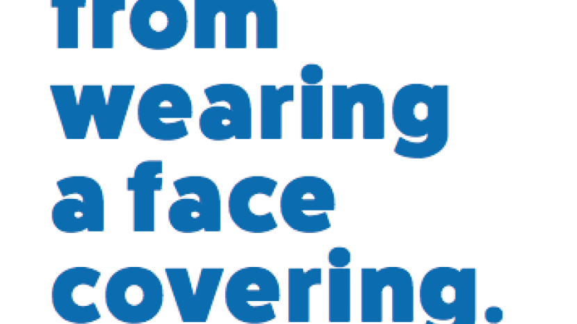 infographic reads: I am exempt from wearing a face covering