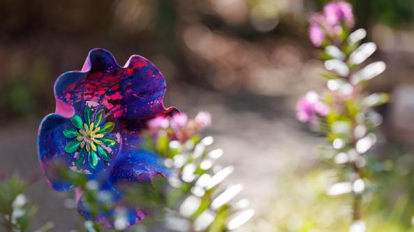 Spring artwork and flowers